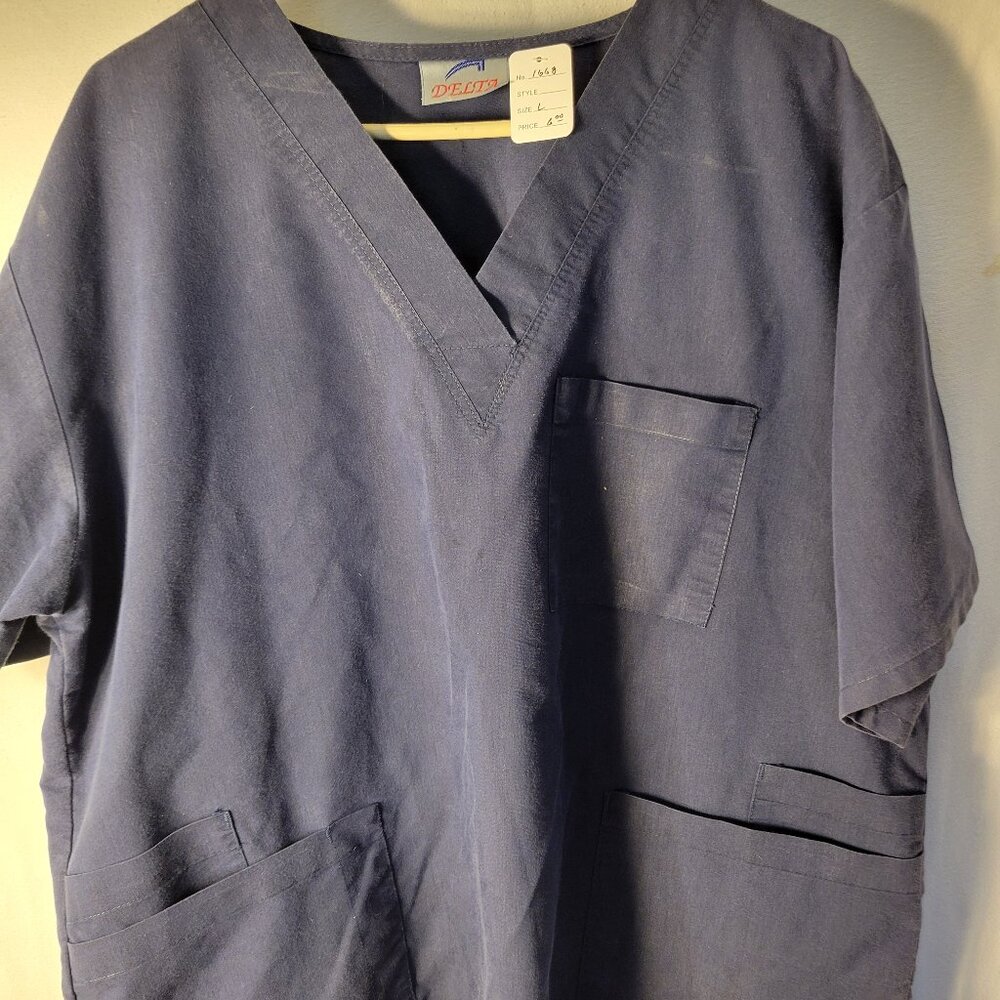 Delta Navy Blue Scrub Top -- ITEM #1668